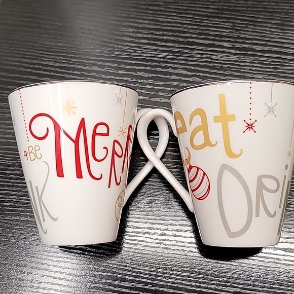(2) Lenox Eat Drink Be Marry cups - Picture 3 of 5